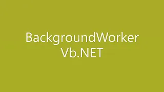 How to use a BackgroundWorker :: Vb.NET