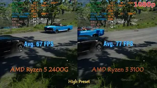 AMD Ryzen 5 2400G vs AMD Ryzen 3 3100, Tested in 8 Games, at 1080p with NVIDIA Geforce RTX 2060