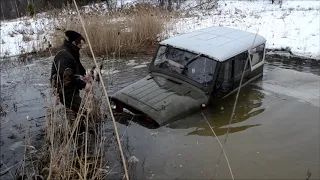 На двух УАЗах штурмуем броды; военные мосты; NORTEC ET-500