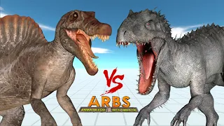 (JWE 2 Mod) SPINOSAURUS vs IREX (DINOSAUR BATTLE) - Animal Revolt Battle Simulator