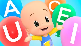 Vowels Balloons and more educational videos for kids with Cuquin