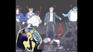 Sudden Change in DNA Dance? Jimin falls, & Jin takes his shoes off