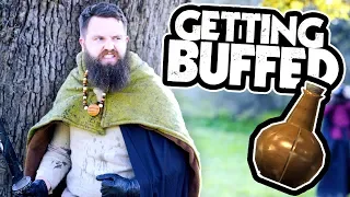 Getting Buffed (Gamer Prepares for a Big Battle)