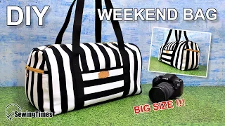 DIY Weekend Bag 빅사이즈 가방만들기 | How to make a duffel bag travel bag - sewing tutorial [sewingtimes]