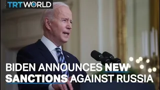 US President Joe Biden announces new sanctions against Russia