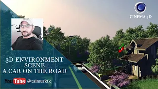 3D Environment Scene A Car on Road - Cinema 4D Basic Tutorial