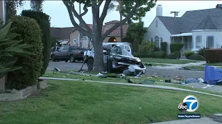 Police chase ends in deadly crash in South Los Angeles