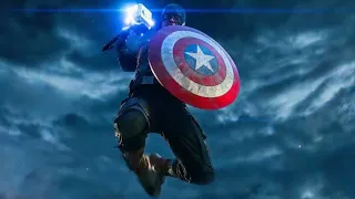 Captain America vs Thanos Fight Scene - Captain America Lifts Mjolnir - Avengers: Endgame (2019)