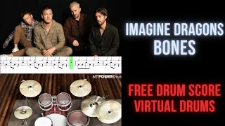 Imagine Dragons - Bones (Drum Transcription Score Sheet Music, Virtual Drums)