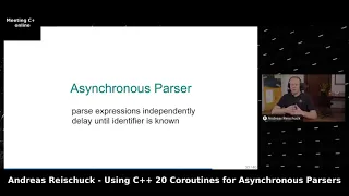 Meeting C++ online - Andreas Reischuck - Using C++20 coroutines for asynchronous parsers