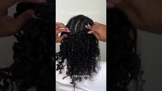 Trying this viral zigzag cornrow hairstyle with clip ins,sooo easy 🤩✨|CRL