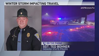 Indiana State Police provides update on road conditions in Northwest Indiana