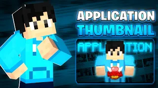 How To Make Best SMP Application Thumbnail In Android 🤩 P-2 #minecraft #gaming