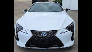 2024 BESPOKE LEXUS LC500!  GORGEOUS INSIDE AND OUTSIDE!  BEST EVER!  WHITE WITH RIOJA RED INTERIOR