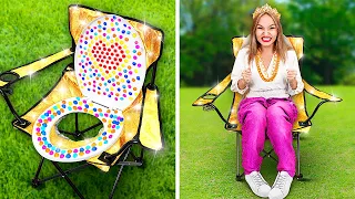 REICH vs. ARM CAMPING-HACKS || Outdoor-Überlebensideen! Coole Gadgets & DIY-Toilette von 123 GO!