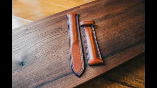 Making A Leather Watch Strap By Hand - ASMR // Will Hodges