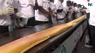 60 Indian chefs try making the world's largest dosa in Chennai