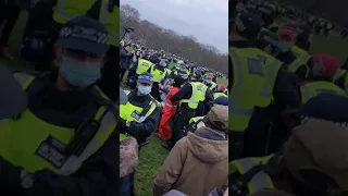 London: peaceful protester gets arrested by Police