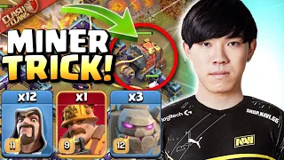 KLAUS uses Golem Avalanche with NEW SUPER MINER TRICK! Clash of Clans