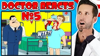 ER Doctor REACTS to Hilarious American Dad Medical Scenes #5