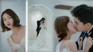 🍬Cinderella is so charming in wedding dress! CEO couldn't help hugging her and kissing her
