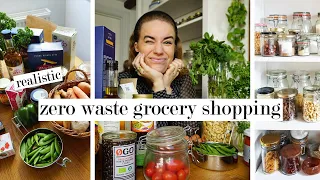 zero waste grocery shopping // realistic and balanced sustainable foods for daily life