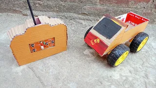 How To Make Pickup Cardboard Car Easy Motor Remote Control 100% Real