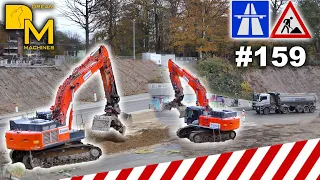Big cleanup after highway demolition  ᴴᴰ🔥 heavylift on highway! Hitachi + Kobelco excavators