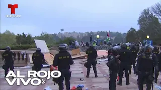 Operativo policial desmantela campamento de estudiantes que protestaban contra la guerra en Gaza