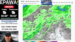 Thursday April 18th, 2024 video forecast