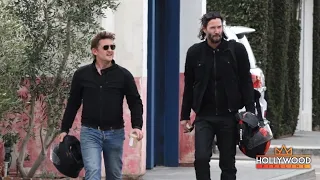 Keanu Reeves and Alex Winter ride MATCHING motorcycles in Malibu