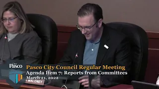 Pasco City Council Regular Meeting, March 21, 2022