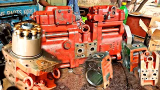 Restoration Kawasaki Excavator Main Hydraulic Pump | Repairing Excavator Hydraulic Pump