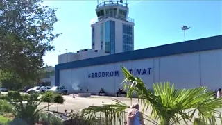 ЧЕРНОГОРИЯ.АЭРОПОРТ ТИВАТ.ПОСАДКА.ДОРОГА В БУДВУ. MONTENEGRO.AIRPORT TIVAT. ROAD TO BUDVA.