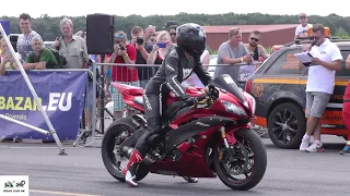 Yamaha R6 vs Kawasaki Ninja ZX636 motorbike drag race 🚦🏍  4K UHD