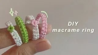 How to make macrame ring || yarnivora