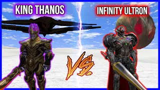 GTA 5 -Infinity Ultron vs King Thanos SUPERHERO BATTLE