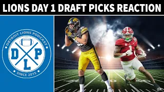 Detroit Lions Round 1 Draft Picks Jahmyr Gibbs + Jack Campbell | Detroit Lions Podcast Reacts