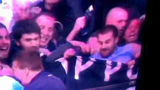 Lazio fan does Nazi salute during Roma derby