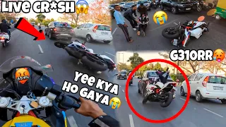 Live a€€ident of BMW g310rr😱|| Full video caught on camera📸
