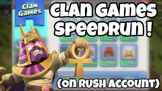 Speedrun Clan Games on my RUSH ACCOUNT! (ep.28)