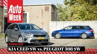 Kia Ceed Sportswagon vs. Peugeot 308 SW - AutoWeek Dubbeltest - English subtitles