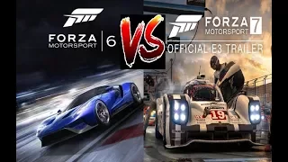 Forza MotorSport 6 vs Forza MotorSport 7 - Xbox One X Launch Trailer Comparison