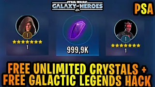 Free Unlimited Crystals and Galactic Legends Hack is Real in Galaxy of Heroes - Important PSA