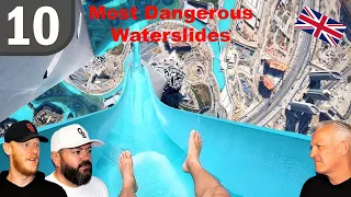 Top 10 Most Dangerous Waterslides REACTION!! | OFFICE BLOKES REACT!!