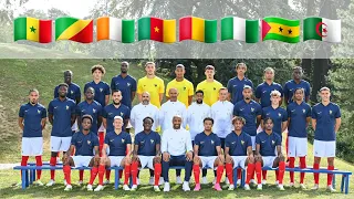 Quels sont les pays d'origines  des 16 binationaux africains appelés par Thierry Henry? (Sénégal...)