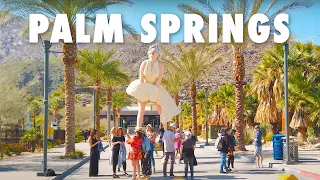 Downtown Palm Springs California Walking Tour 2023 4k