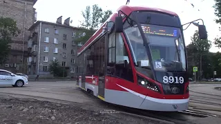 All Kinds of Trams in St Petersburg, Russia (Avtovo) - Трамваи в Санкт Петербурге (Автово) 2021