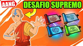 DESAFIO SUPREMO DO AVATAR GANHAR USANDO APENAS OS PODERES DA DOBRA DO AR FOGO AGUA E TERRA FORTNITE