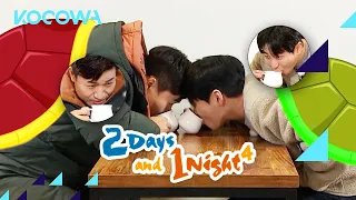 It's turtle tea time for Jong Min and DinDin ...🤣☕ l 2 Days and 1 Night 4 Ep 163 [ENG SUB]